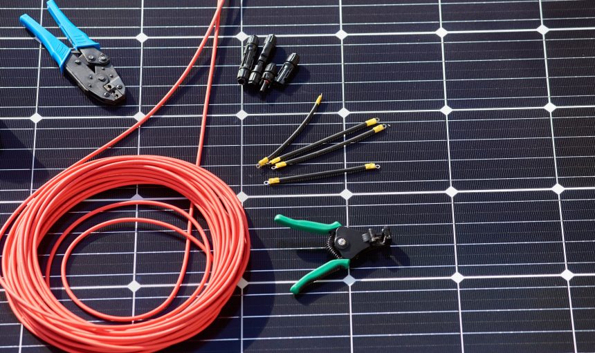 Installing solar photovoltaic panel system on roof of house