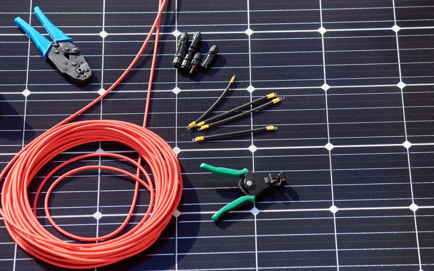 Installing solar photovoltaic panel system on roof of house